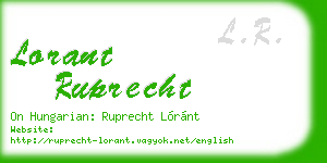 lorant ruprecht business card
