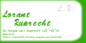 lorant ruprecht business card